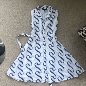 Modcloth embroidered shirt dress, Sz 4/6